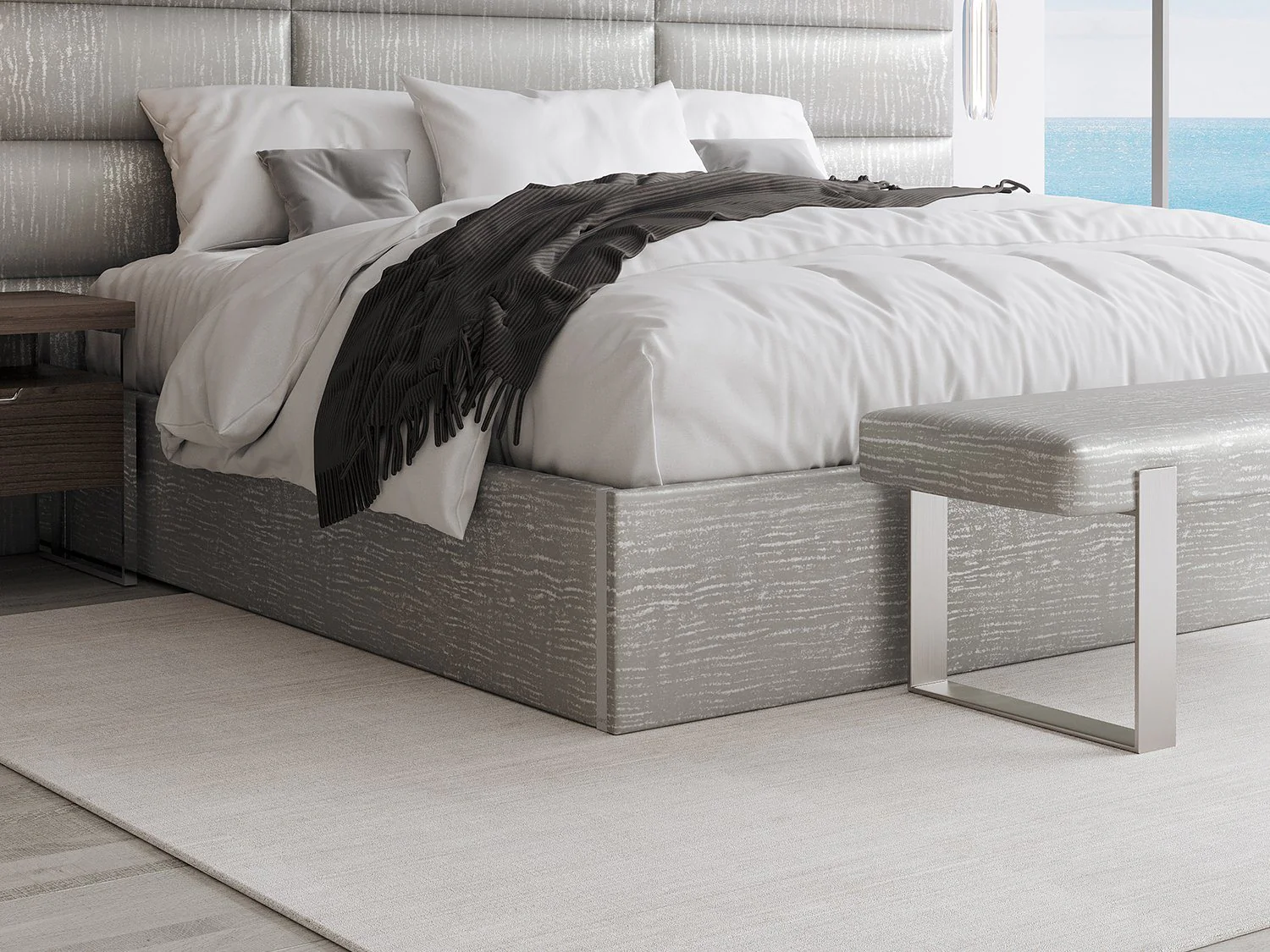 Vant Upholstered Platform Bed - Queen size - Image 5