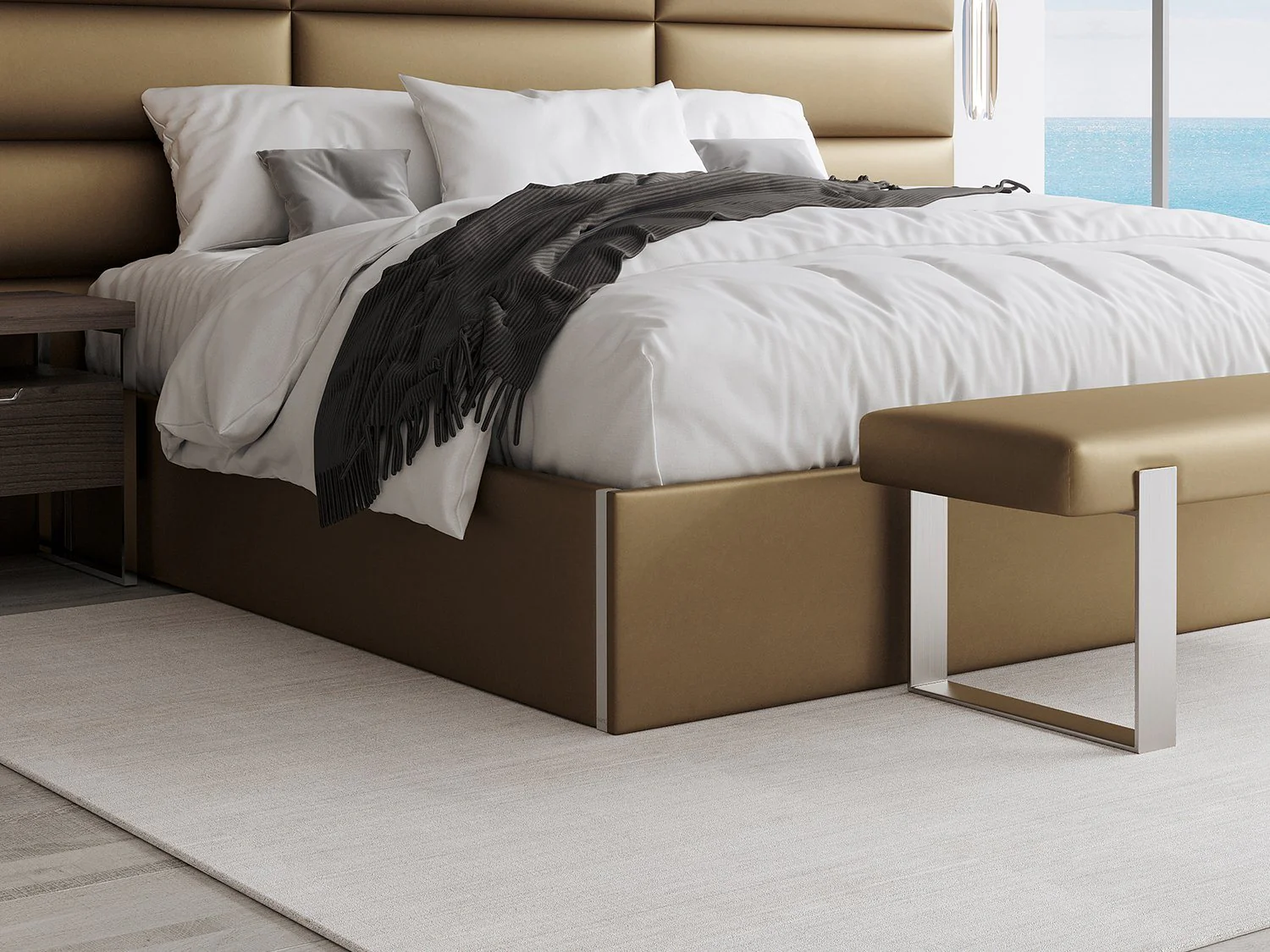 Vant Upholstered Platform Bed - Queen size - Image 6