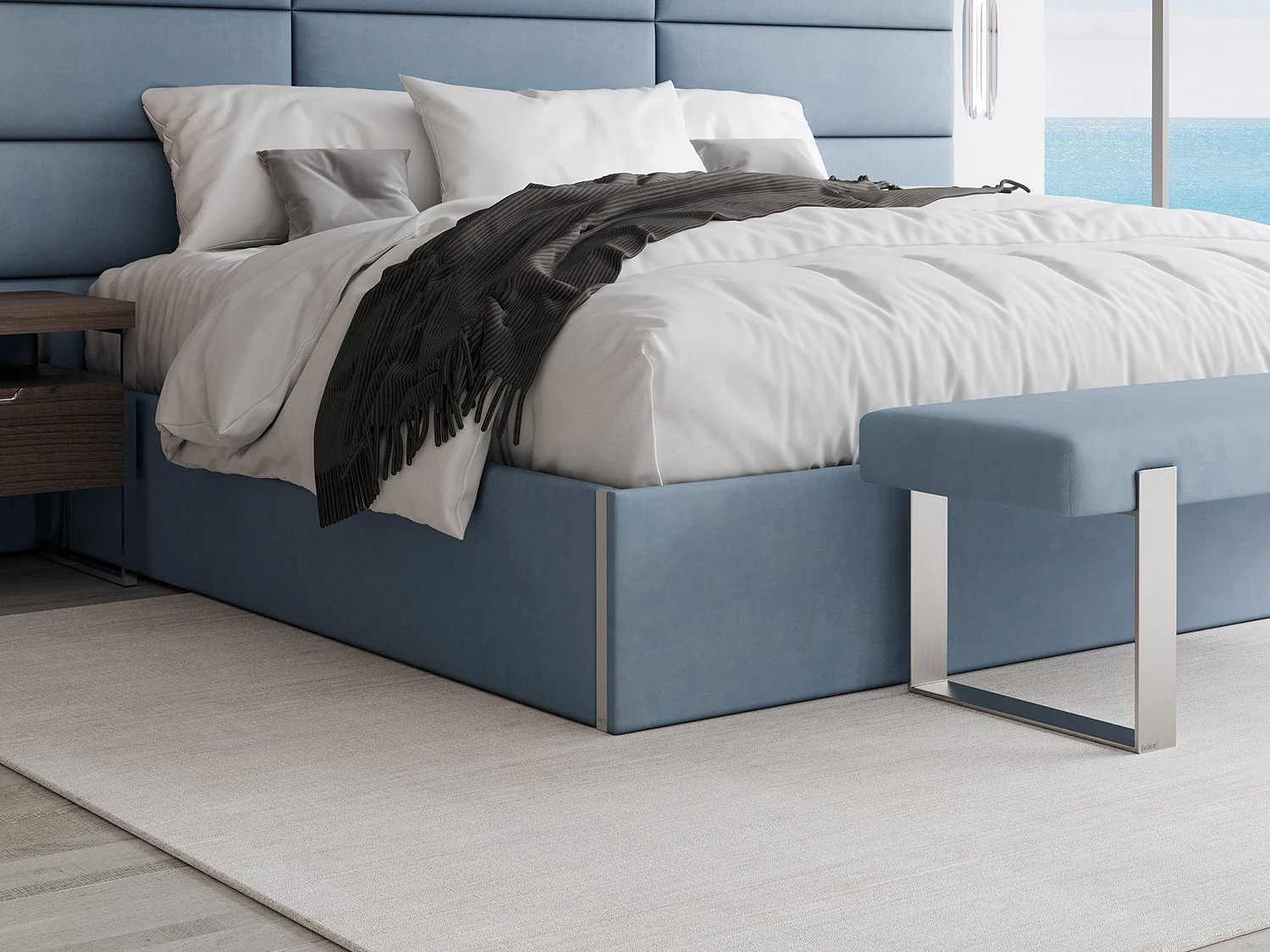 Vant Upholstered Platform Bed - Queen size - Image 7