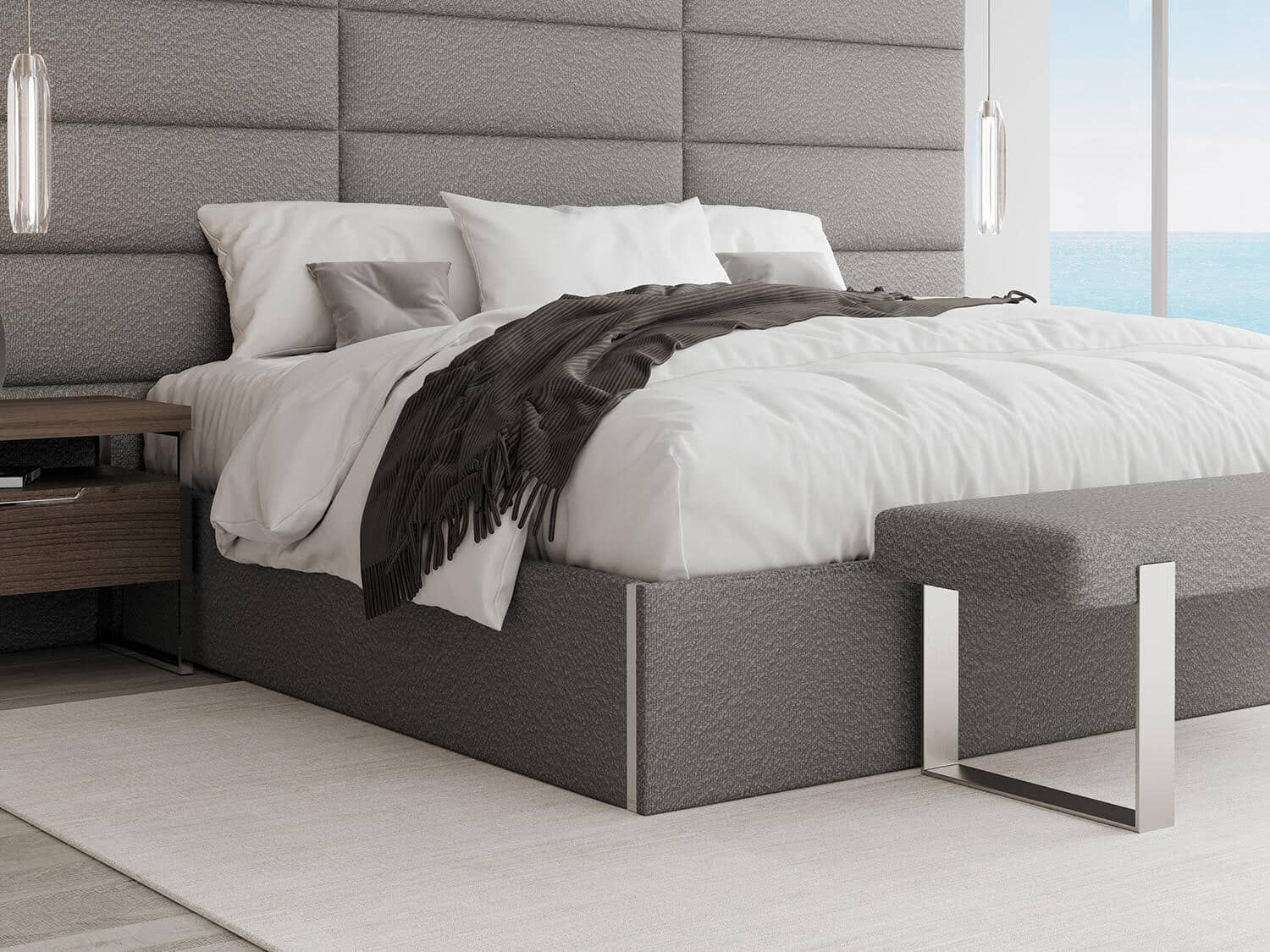 Vant Upholstered Platform Bed - Queen size - Image 71