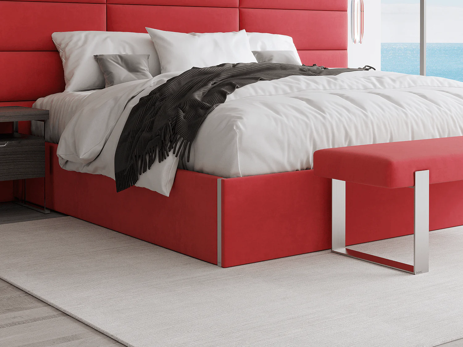 Vant Upholstered Platform Bed - Queen size - Image 8