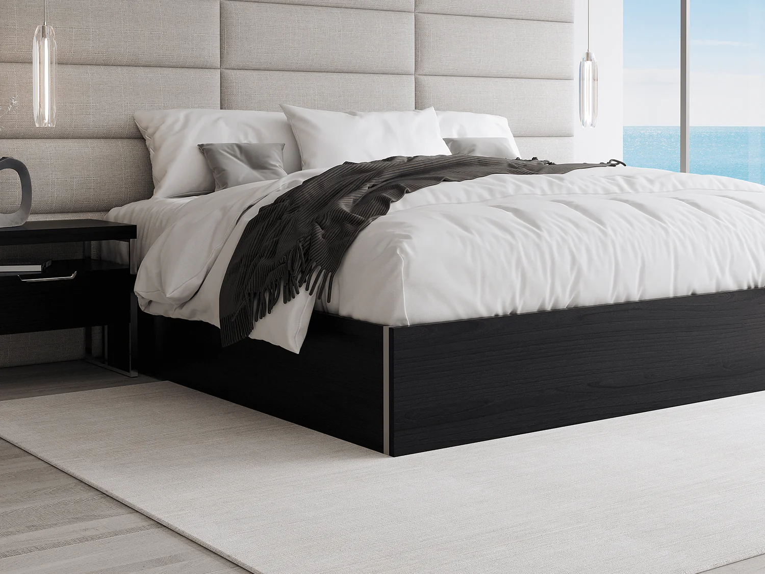 Wood Platform Bed - Queen Size - Image 3